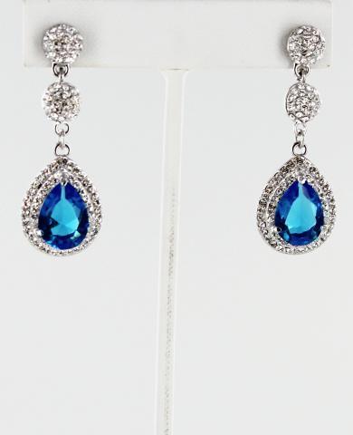 Helens Heart Earrings JE-E010033-S-Blue