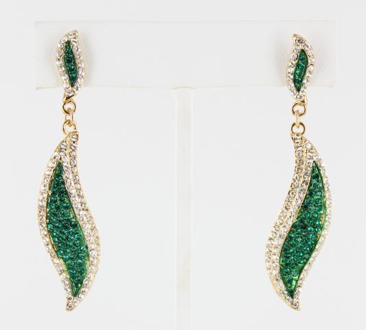 Helens Heart Earrings JE-E010060-G-Emerald