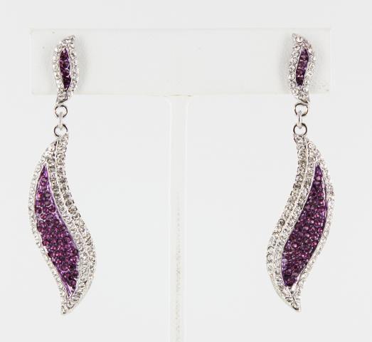 Helens Heart Earrings JE-E010060-S-Purple