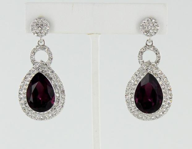 Helens Heart Earrings JE-E020569-S-Purple