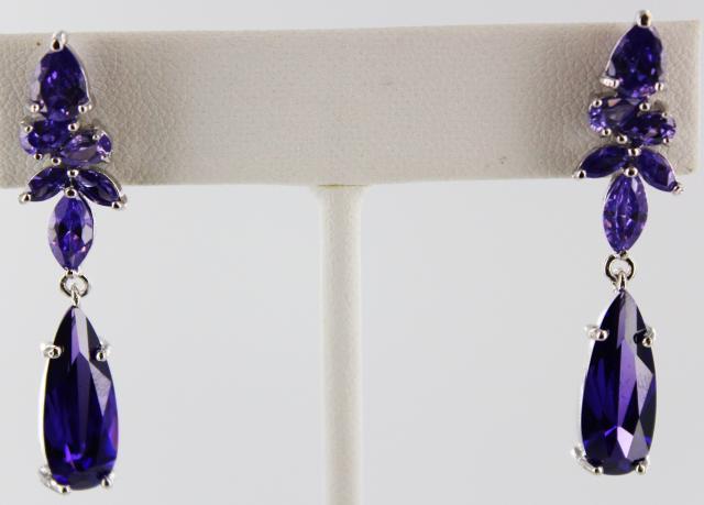 Helens Heart Earrings JE-E-025-1-S-Purple