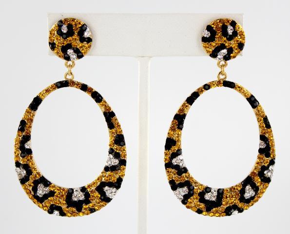 Helens Heart Earrings JE-E06763-G-Leopard