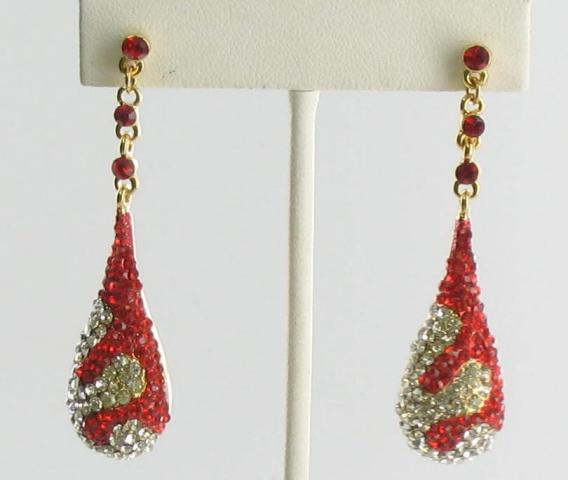 Helens Heart Earrings JE-E08808-G-Red