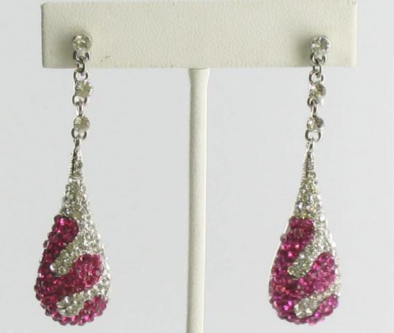 Helens Heart Earrings JE-E08808-S-Hot-Pink