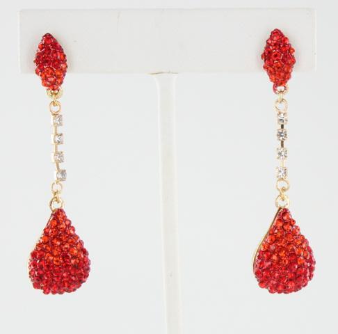 Helens Heart Earrings JE-E08809-G-Red