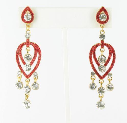 Helens Heart Earrings JE-E08843-G-Red