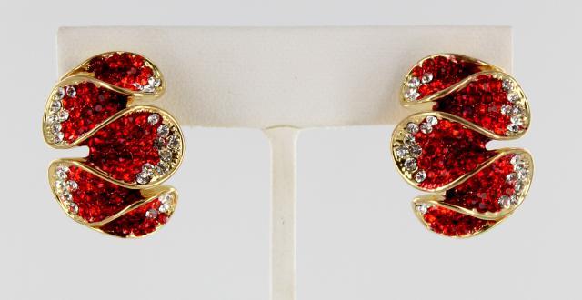Helens Heart Earrings JE-E08989-G-RED