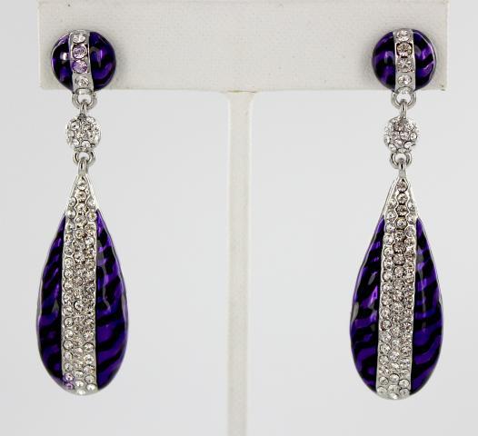 Helens Heart Earrings JE-E09738-S-Purple