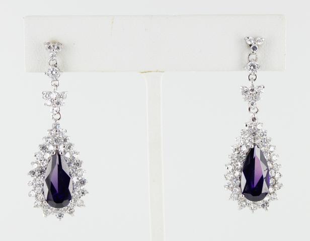 Helens Heart Earrings JE-E10252-S-Purple
