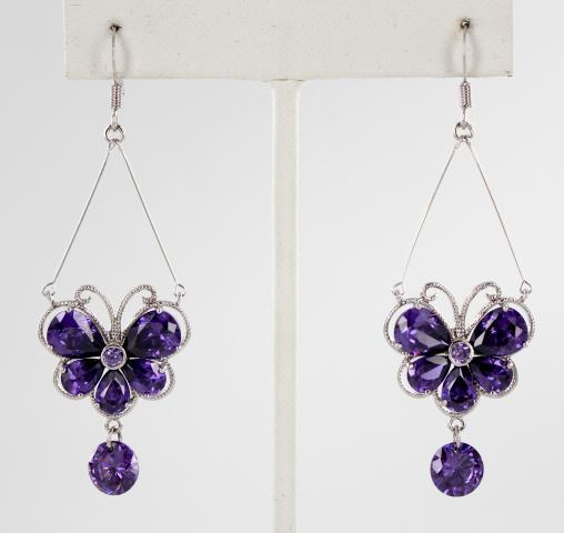 Helens Heart Earrings JE-E1056-S-Purple