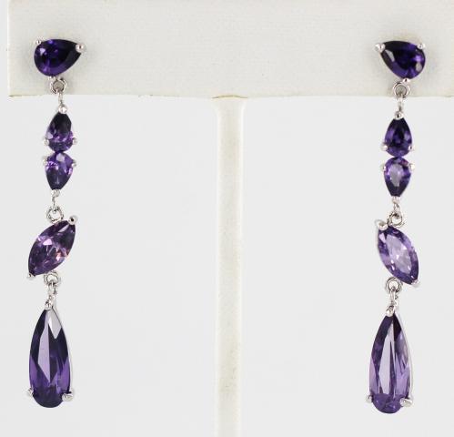 Helens Heart Earrings JE-E5094-S-Purple