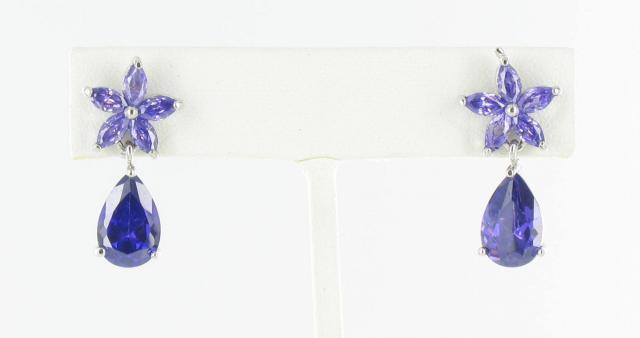 Helens Heart Earrings JE-E665-1-S-Purple