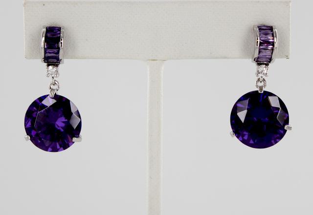 Helens Heart Earrings JE-E-1107-S-Purple