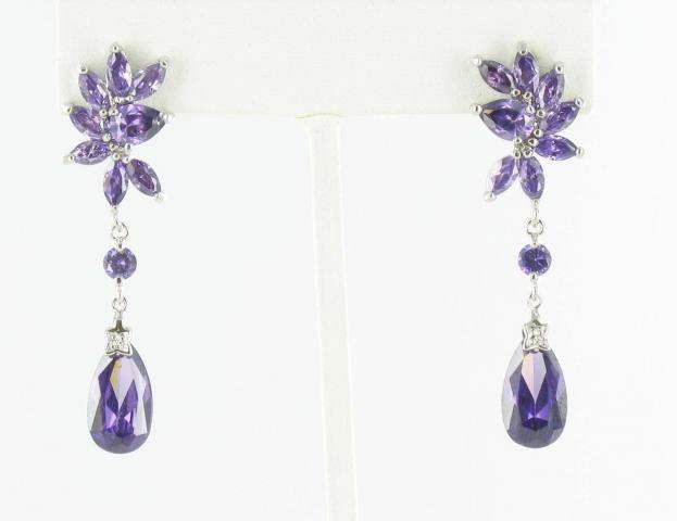 Helens Heart Earrings JE-E-5057-S-Purple