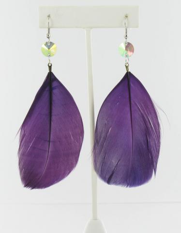 Helens Heart Earrings JE-F03-Purple