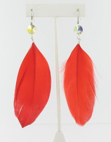Helens Heart Earrings JE-F03-Red