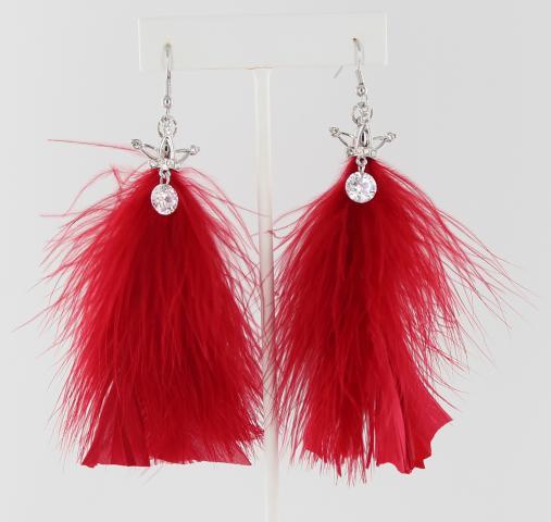 Helens Heart Earrings JE-F05-RED