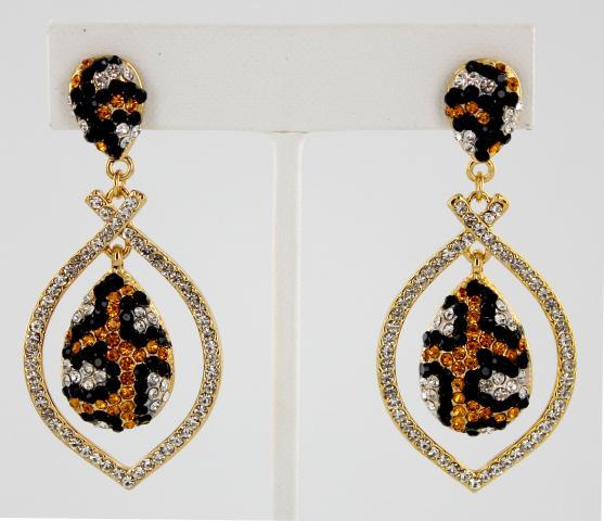 Helens Heart Earrings JE-TZ5123-G-Leopard