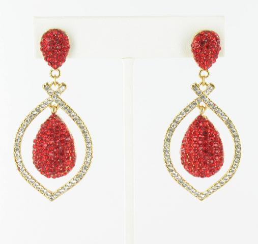Helens Heart Earrings JE-TZ5123-G-Red
