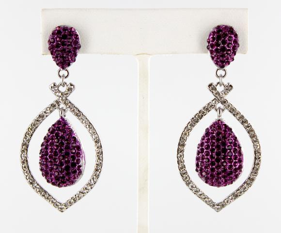 Helens Heart Earrings JE-TZ5123-S-Purple