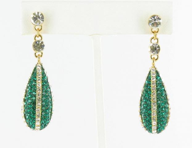 Helens Heart Earrings JE-TZ5136-G-Emerald