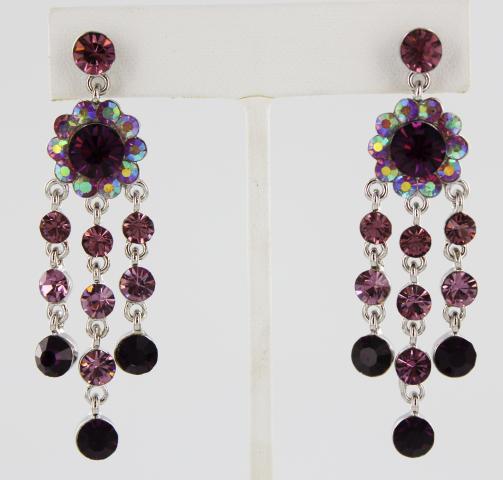 Helens Heart Earrings JE-X001662-S-Purple
