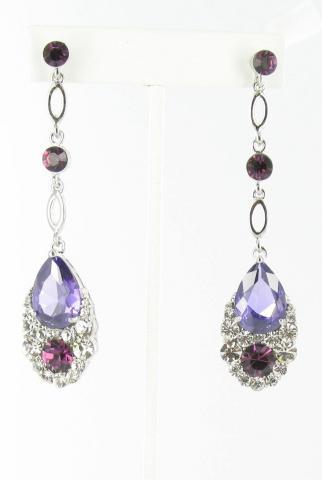 Helens Heart Earrings JE-X001790-S-Amethyst-Purple