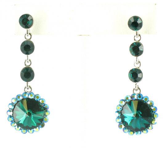 Helens Heart Earrings JE-X001831-S-Emerald