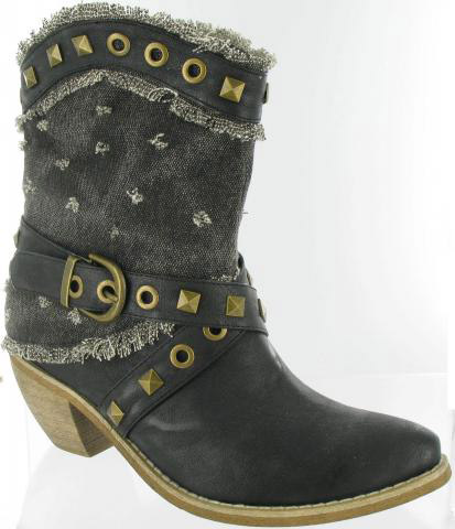 Helen's Heart Boots with Bling LB-0228-3_Black