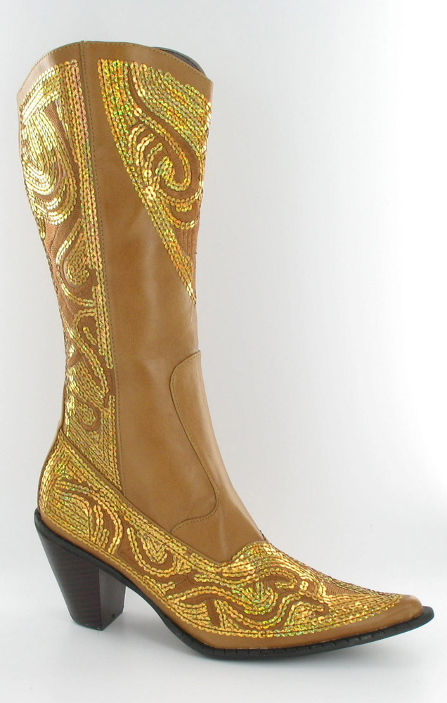 Helen's Heart Boots with Bling LB-0290-10_Gold