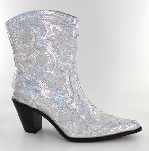 Helen's Heart Boots with Bling LB-0290-11_Silver