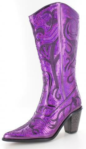 Helen's Heart Boots with Bling LB-0290-12_Purple