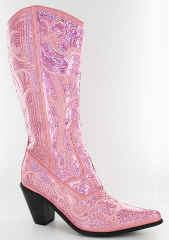 Helen's Heart Boots with Bling LB-0290-12_Pink