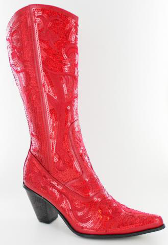 Helen's Heart Boots with Bling LB-0290-12_Red