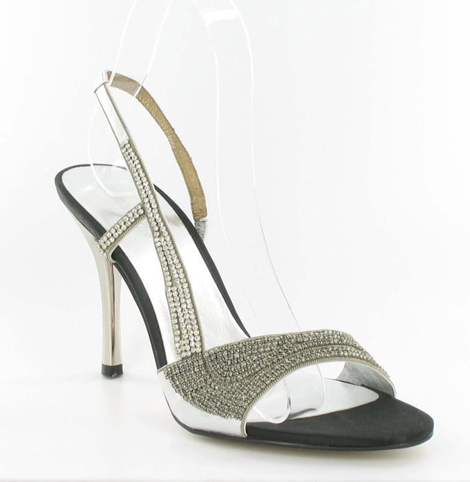 Helen's Heart Couture Shoes CS-69881-017_Silver_&_Black_Diamond