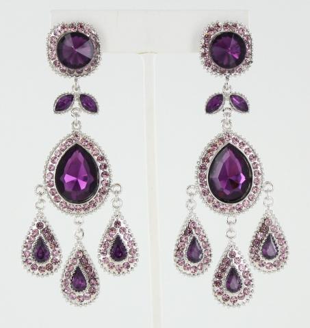 Helen's Heart Earrings JE-202-2-S-Purple