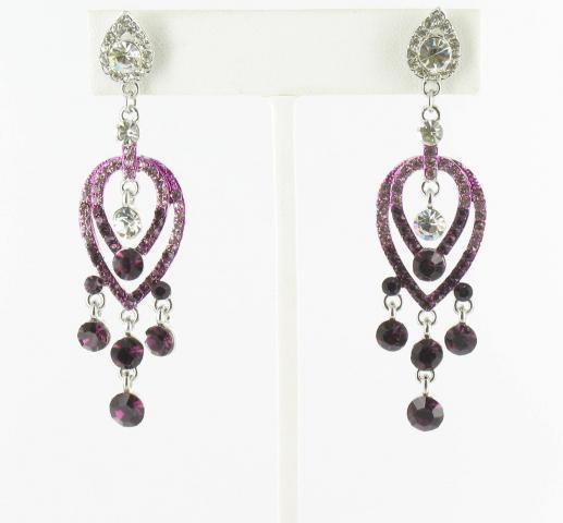 Helen's Heart Earrings JE-E08843-Purple