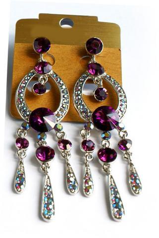Helen's Heart Earrings JE-X001913-S-Purple