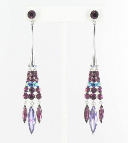 Helen's Heart Earrings JE-X002025-S-Purple
