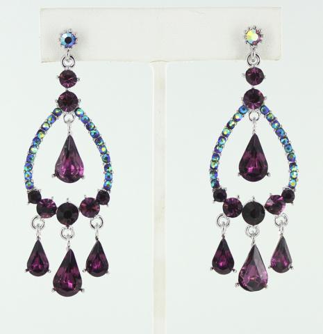Helen's Heart Earrings JE-X002123-S-Purple