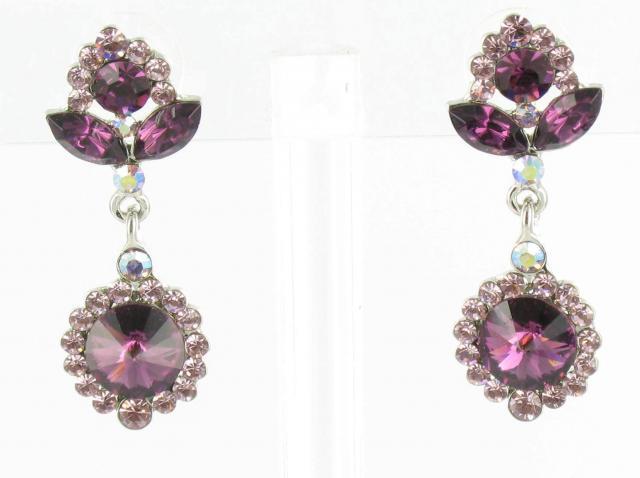 Helen's Heart Earrings JE-X002862-S-Purple