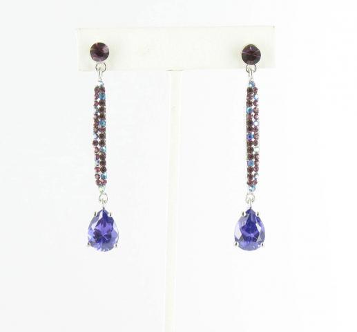 Helen's Heart Earrings JE-X002941-S-Purple