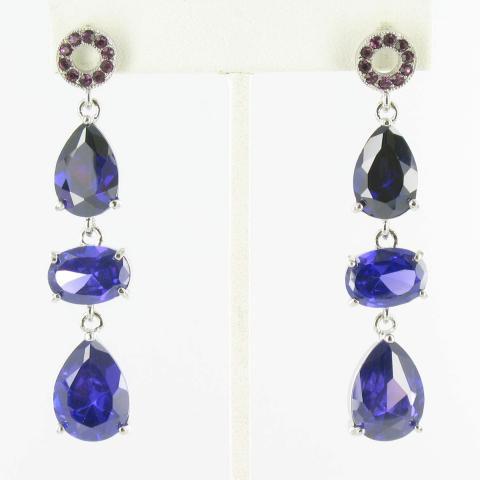 Helen's Heart Earrings JE-X003286-S-Purple