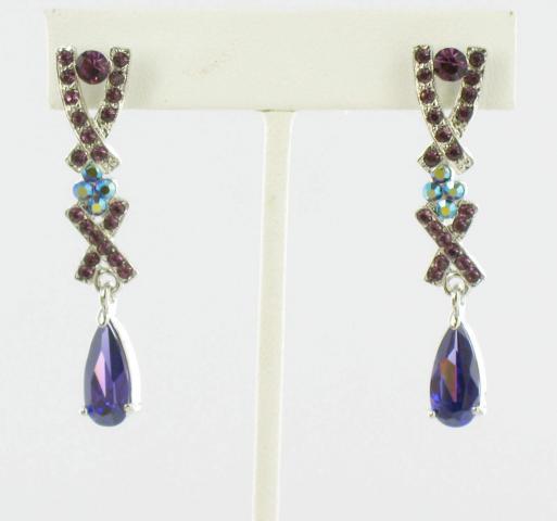 Helen's Heart Earrings JE-X003335-S-Purple