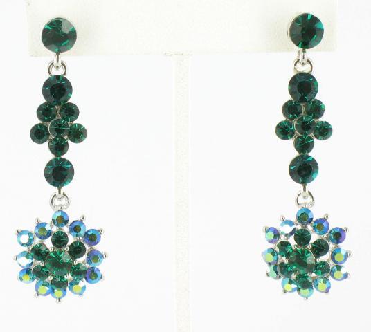 Helen's Heart Earrings JE-X004418-S-Emerald-Green