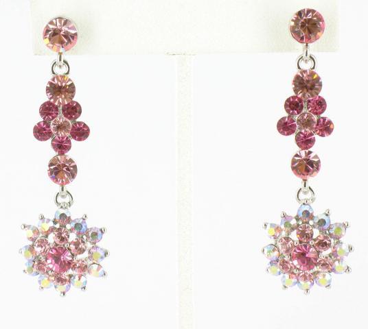 Helen's Heart Earrings JE-X004418-S-Fuchsia-Pink