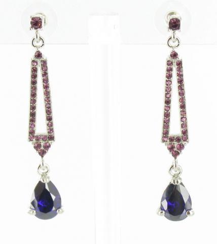Helen's Heart Earrings JE-X005036-S-Purple