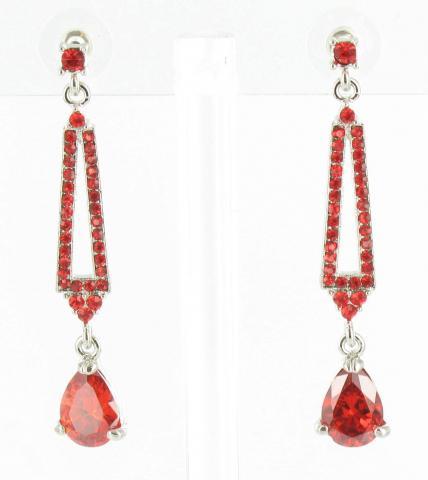 Helen's Heart Earrings JE-X005036-S-Red