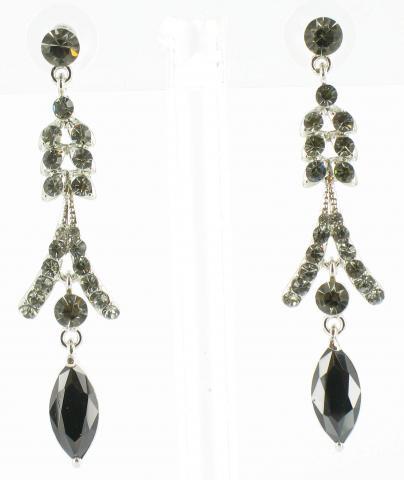 Helen's Heart Earrings JE-X005113-S-Hematite-Black-Diamond