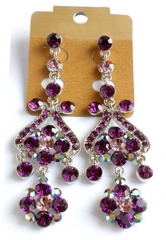 Helen's Heart Earrings JE-X005202-S-Purple
